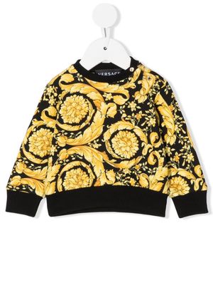 Versace Kids Barocco-print sweatshirt - Gold
