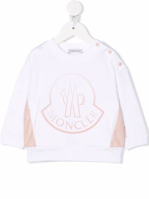 Moncler Enfant logo-print colour-block sweatshirt - White