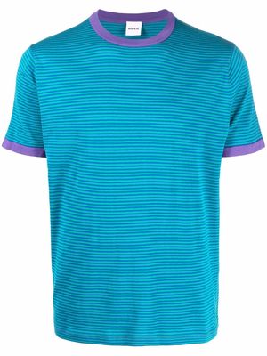 ASPESI contrast-trim striped T-shirt - Blue