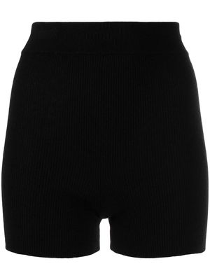 Cashmere In Love Alexa ribbed-knit biker shorts - Black