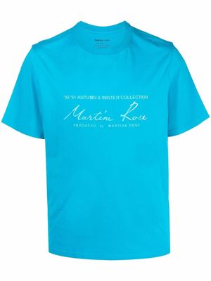 Martine Rose logo-print cotton T-shirt - Blue