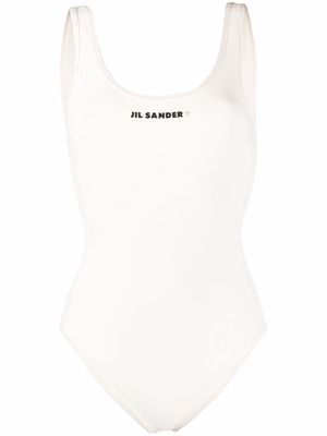 Jil Sander logo-print swimsuit - Neutrals