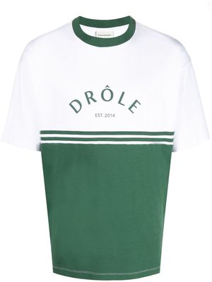 Drôle De Monsieur two-tone short-sleeve T-shirt - Green