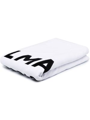 Balmain logo-print bath towel - White