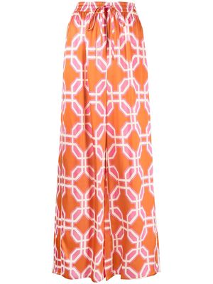 Rachel Gilbert Zila abstract-pattern trousers - Orange