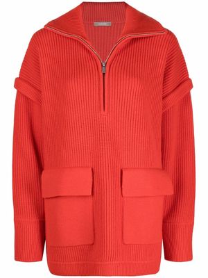 12 STOREEZ knitted windbreaker jacket - Red