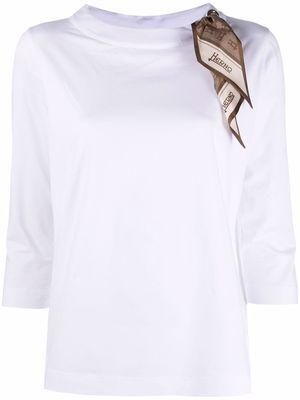 Herno scarf-detail T-shirt - White