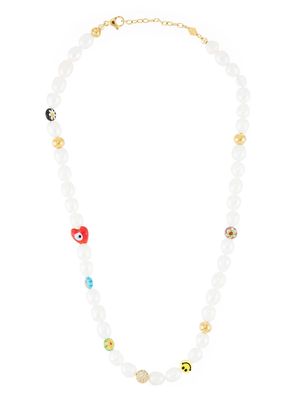 Nialaya Jewelry pearl detail necklace - White