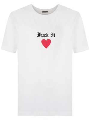 À La Garçonne heart print T-shirt - White