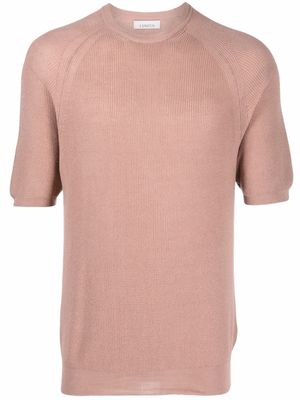 Laneus short-sleeve knitted top - Pink