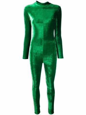Alchemy velvet full-length jumpsuit - Green