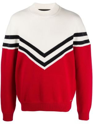 Dsquared2 intarsia-knit chevron jumper