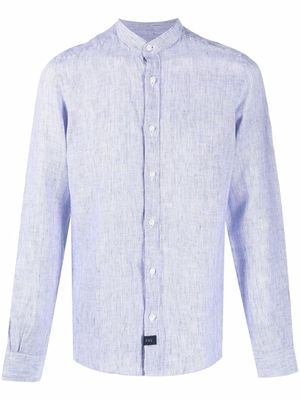 Fay long-sleeve linen shirt - Blue