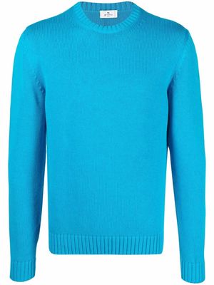 ETRO crewneck knitted jumper - Blue