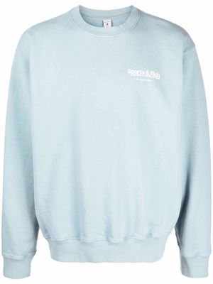 Sporty & Rich logo-print sweatshirt - Blue