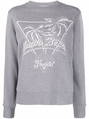 Golden Goose South Beach-embroidered sweatshirt - Grey