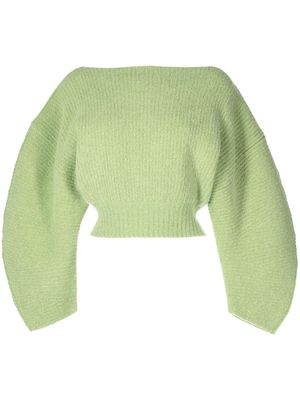 Cult Gaia Ella oversized ribbed-knit jumper - Green