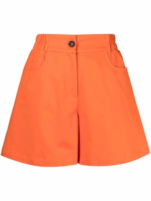 Semicouture elasticated-waist shorts - Orange