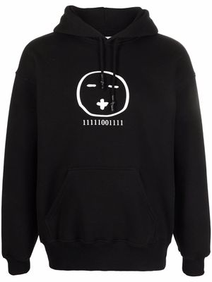 Société Anonyme logo-print cotton hoodie - Black