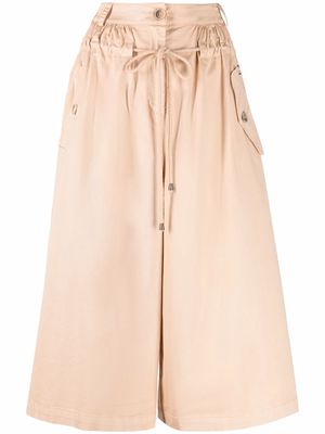 Semicouture cropped wide-leg trousers - Neutrals