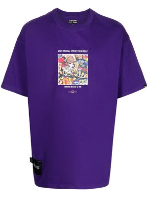 izzue graphic-print cotton T-Shirt - Purple