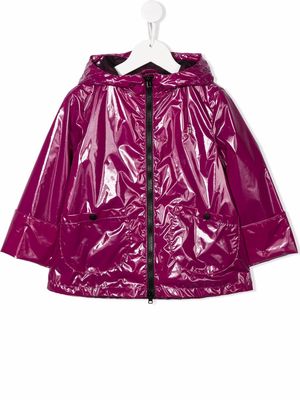 Herno Kids zipped-up rain coat - Purple