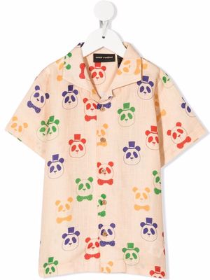 Mini Rodini panda-print shirt - Neutrals