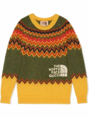 Gucci x The North Face jacquard jumper - Yellow