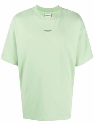 Drôle De Monsieur slogan-print cotton T-shirt - Green