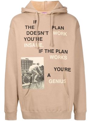 KidSuper Genius graphic-print hoodie - Brown