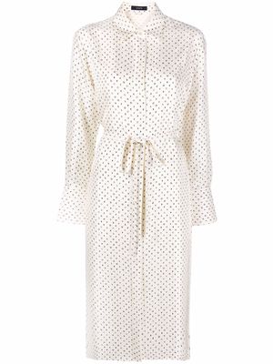 JOSEPH Dold geometric-print silk dress - Neutrals
