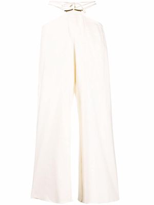 Cult Gaia tie-detail straight-leg trousers - White