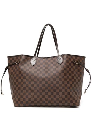 Louis Vuitton 2013 pre-owned Damier Ebène Neverfull GM tote - Brown