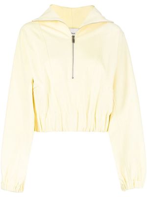 3.1 Phillip Lim zip-up cropped sweatshirt - Yellow