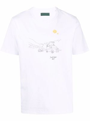 Société Anonyme camping-print T-shirt - White