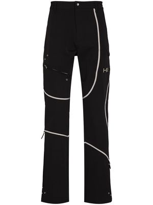 HELIOT EMIL contrast piping track pants - Black