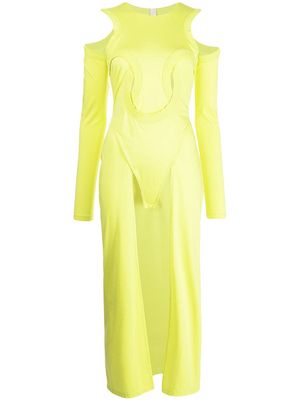 Dion Lee cut-out detail bodysuit - Yellow