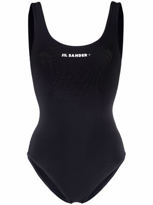 Jil Sander logo-print swimsuit - Blue