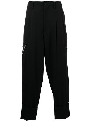 Yohji Yamamoto zip-detail tailored trousers - Black