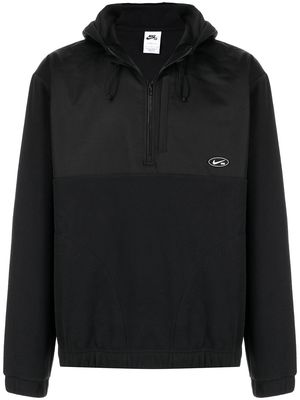 Nike logo-patch pullover hoodie - Black