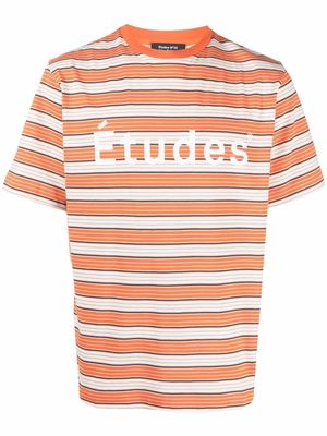 Etudes logo-print T-shirt - Orange