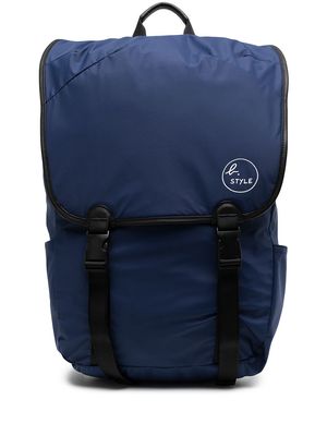agnès b. logo-print backpack - Blue