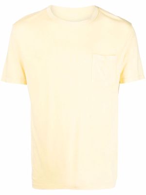 Officine Generale pocket-detail cotton T-shirt - Yellow