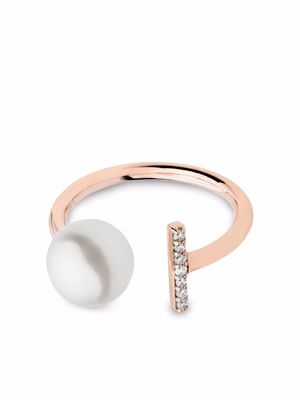 AUTORE MODA Ava pearl and diamond ring - Pink