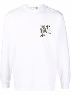 UNDERCOVER slogan-print long-sleeved T-shirt - White
