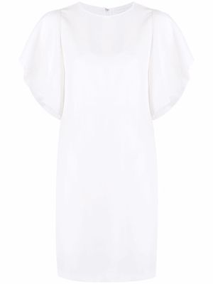 Fabiana Filippi short-sleeve ruffle-detail dress - White