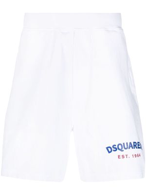 Dsquared2 logo-print cotton shorts - White