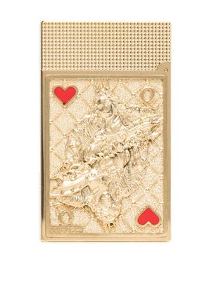 S.T. Dupont slim heart-embellished lighter - Gold