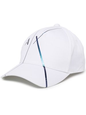 Armani Exchange logo-print baseball cap - White