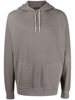 Ermenegildo Zegna drawstring pullover hoodie - Grey